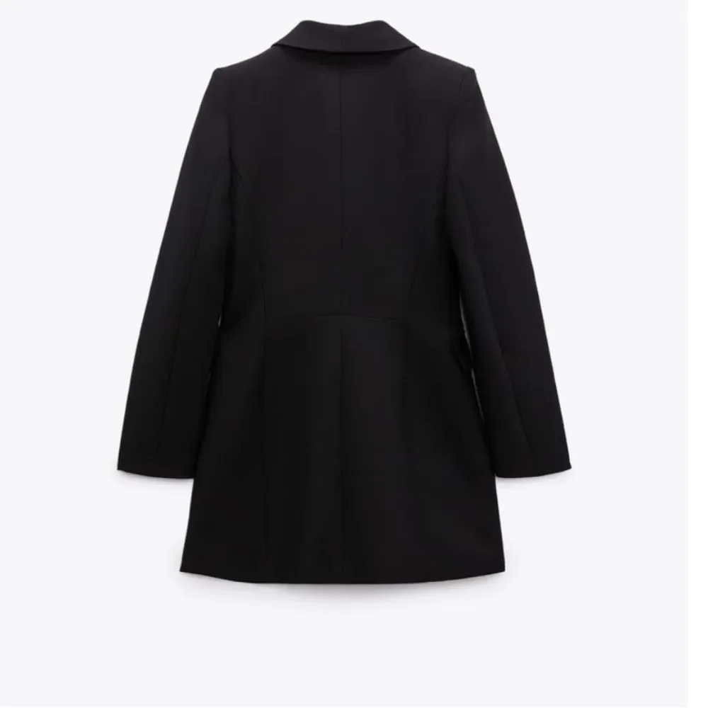 ZARA DOUBLE BREASTED LONG BLAZER NWT L - Picture 8 of 12